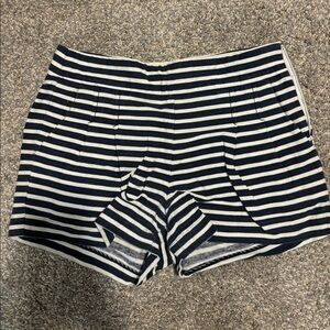 J Crew high waisted stripe shorts